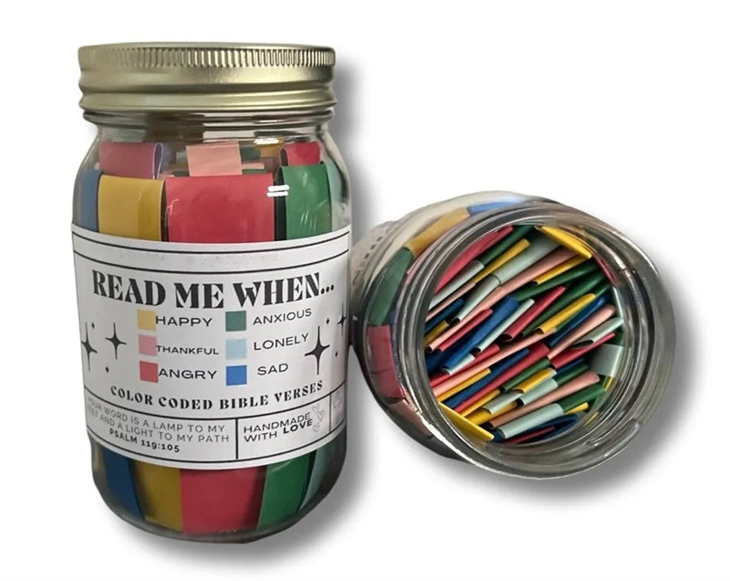 Handmade Bible Verses Jar for Emotional Support