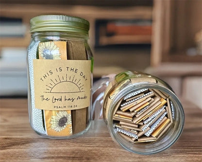 Handmade Bible Verses Jar for Emotional Support