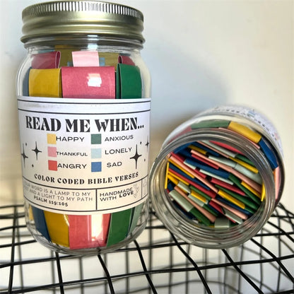 Handmade Bible Verses Jar for Emotional Support