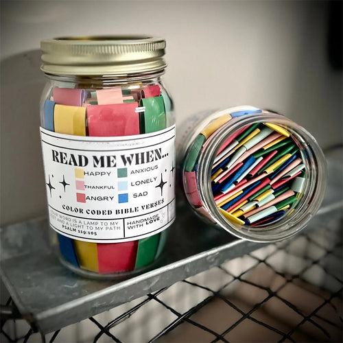 Handmade Bible Verses Jar for Emotional Support