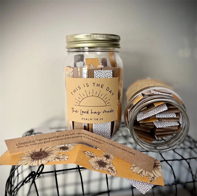 Handmade Bible Verses Jar for Emotional Support