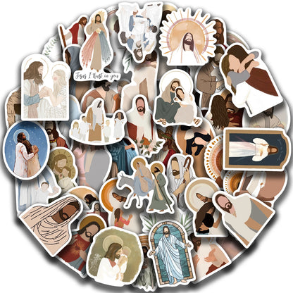 52PCS Aesthetic Christian Stickers