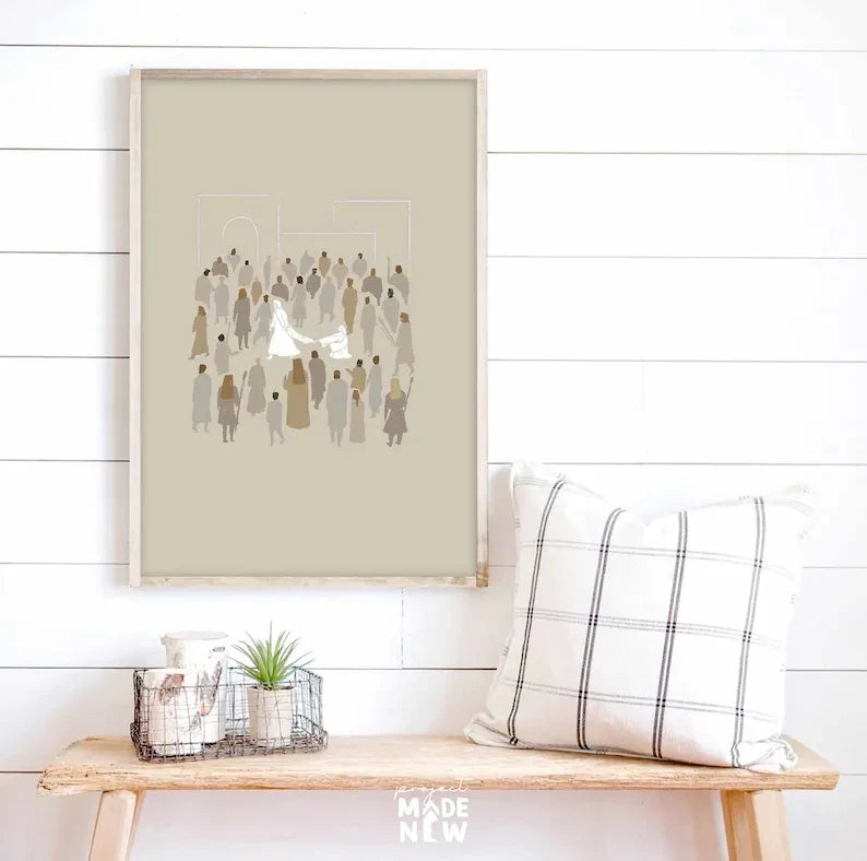 Minimalist Modern Bible Verse Jesus Canvas Print