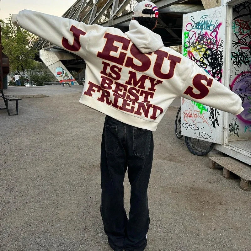"Jesus Is My Best Friend" Y2K Hoodie