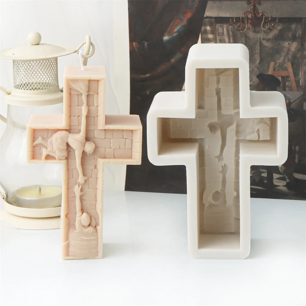 Jesus and Virgin Mary Candle Mold