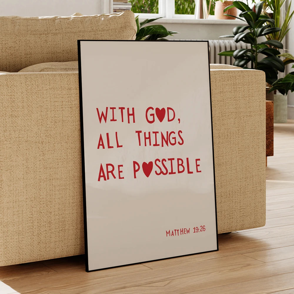 It's Possible - Matthew 19:26 Wall Print