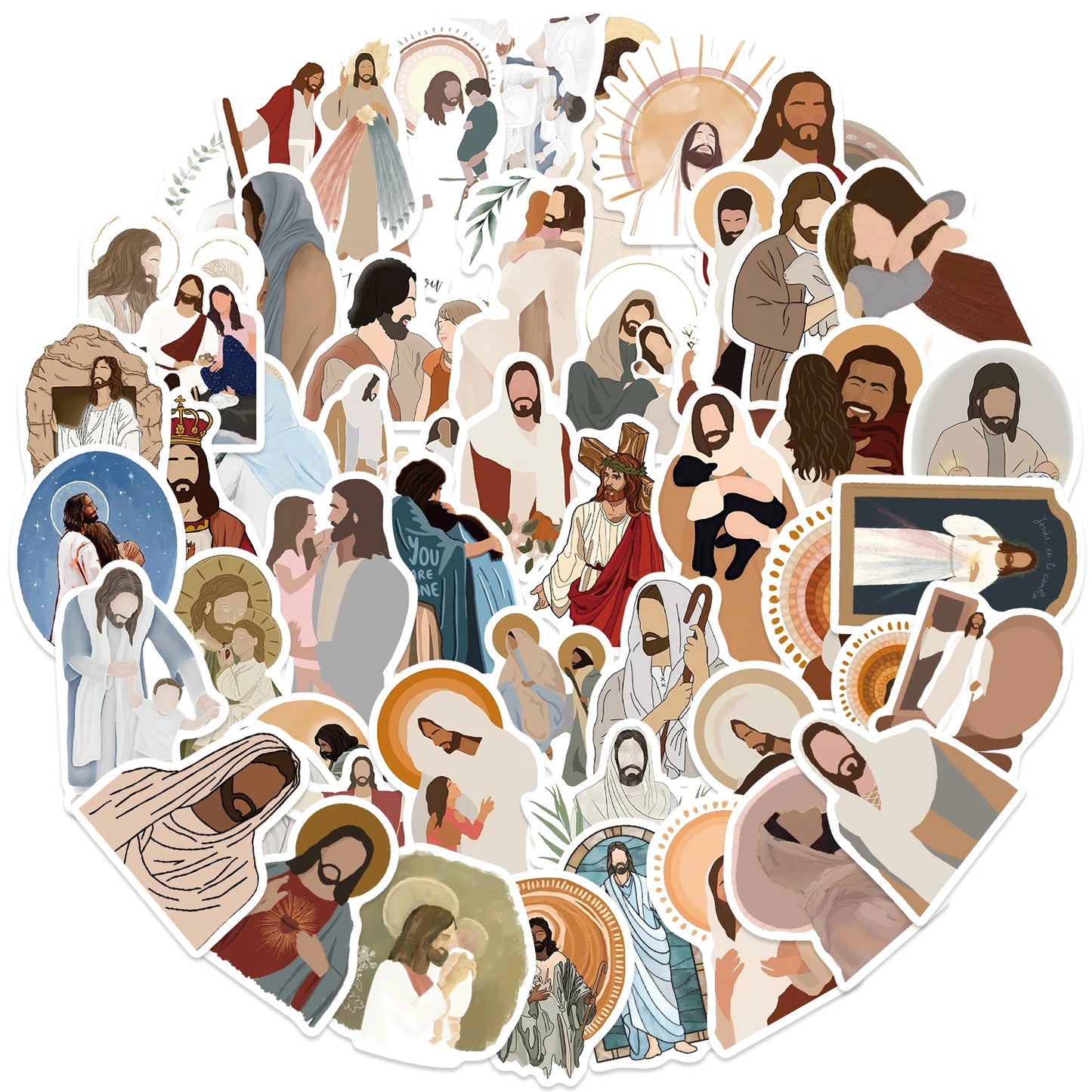 52PCS Aesthetic Christian Stickers