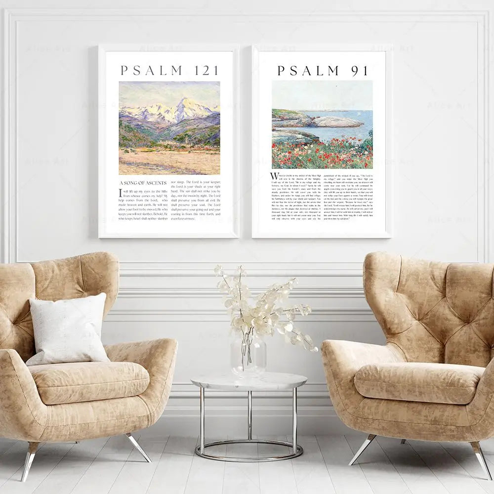 Psalm 23, 91, 121 Scripture Wall Art