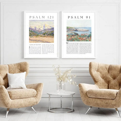 Psalm 23, 91, 121 Scripture Wall Art