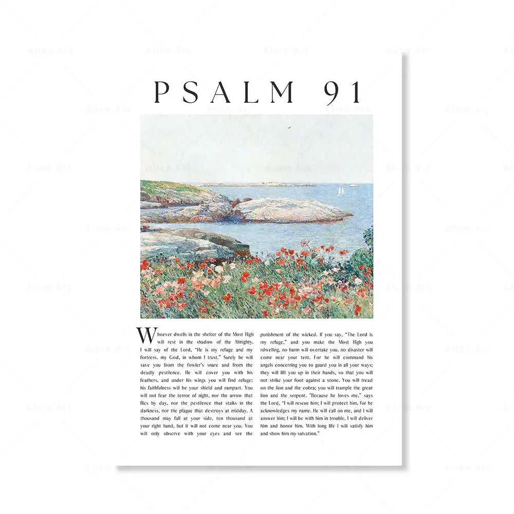 Psalm 23, 91, 121 Scripture Wall Art