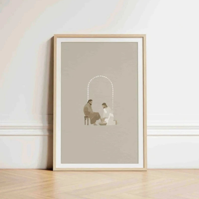 Minimalist Modern Bible Verse Jesus Canvas Print