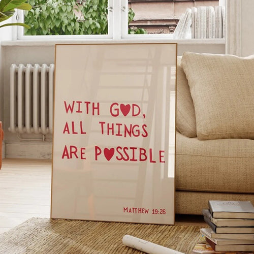 It's Possible - Matthew 19:26 Wall Print