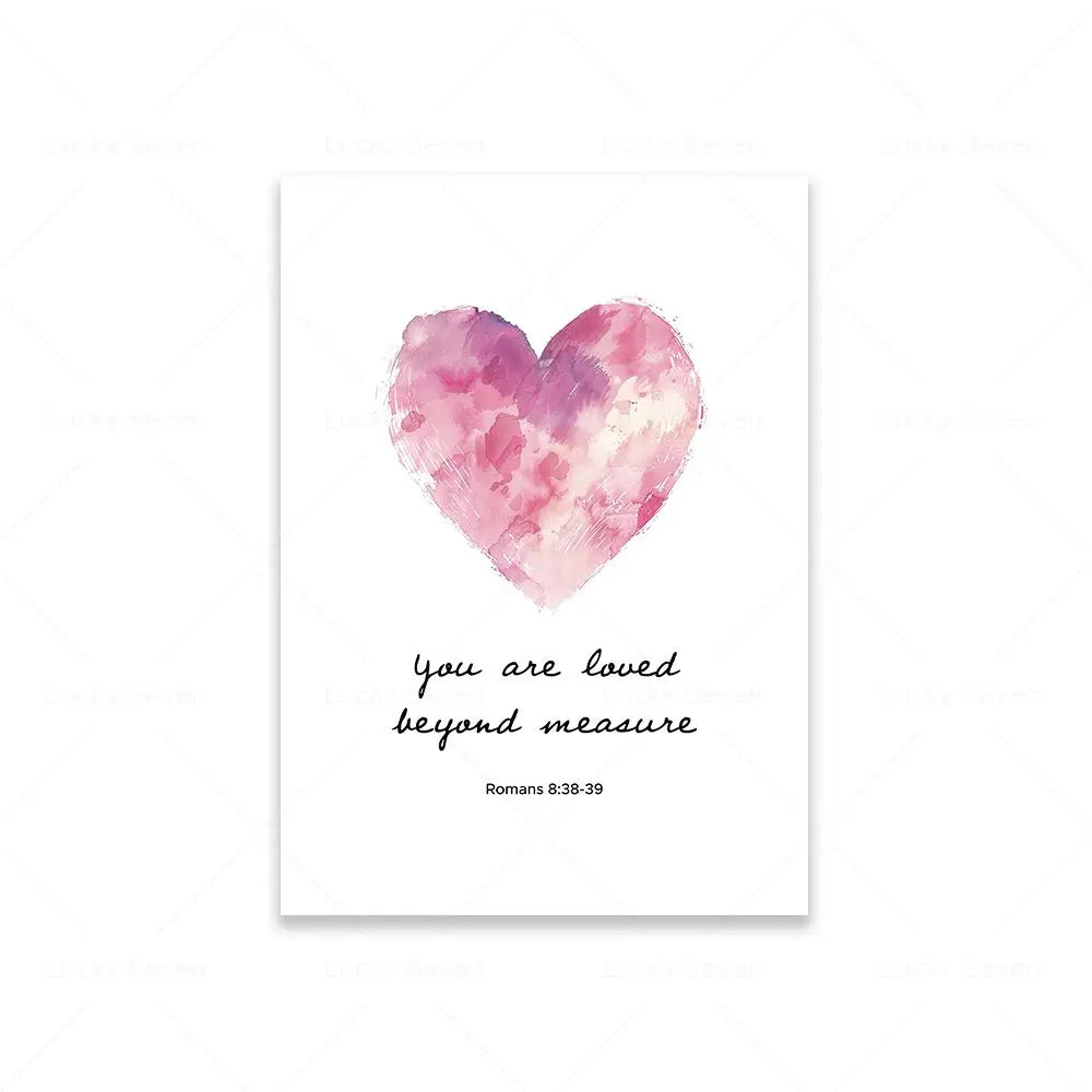 Bible Verse Poster - Psalm, John, Romans Canvas Wall Art