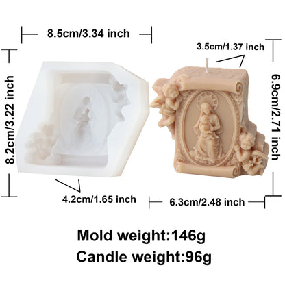 Jesus and Virgin Mary Candle Mold
