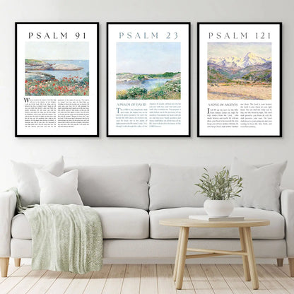 Psalm 23, 91, 121 Scripture Wall Art