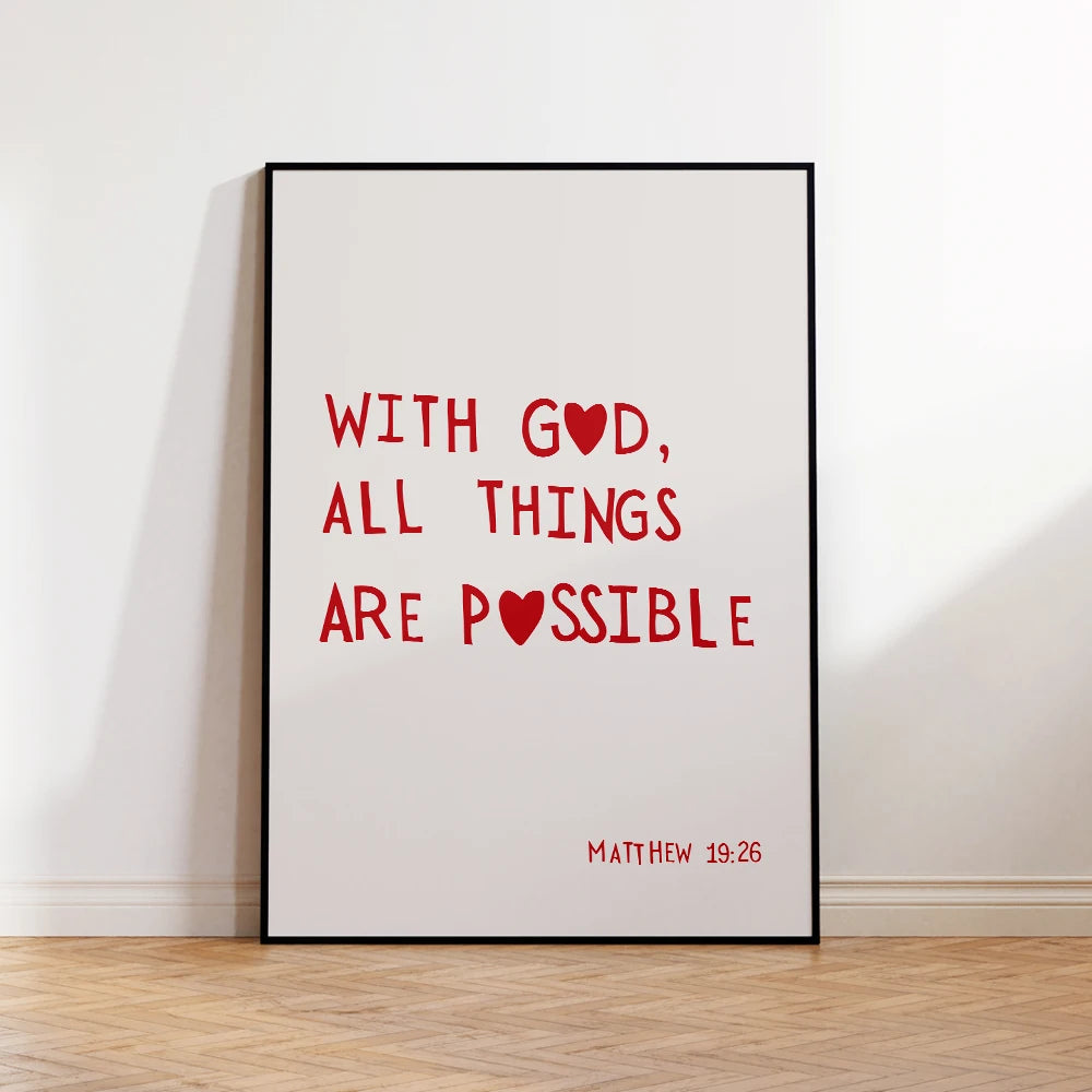 It's Possible - Matthew 19:26 Wall Print