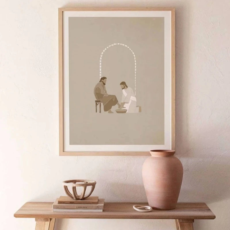 Minimalist Modern Bible Verse Jesus Canvas Print