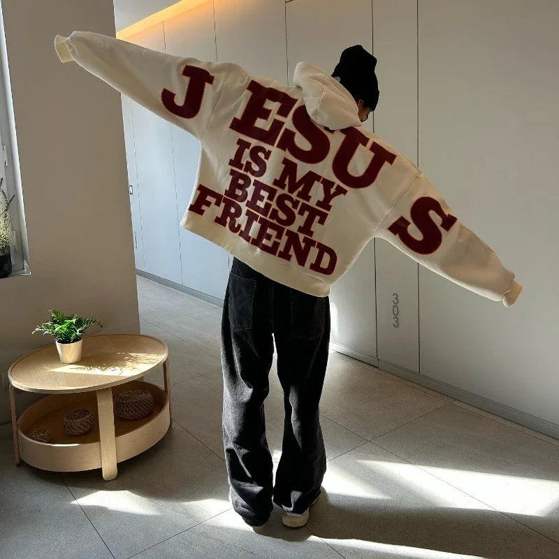 "Jesus Is My Best Friend" Y2K Hoodie