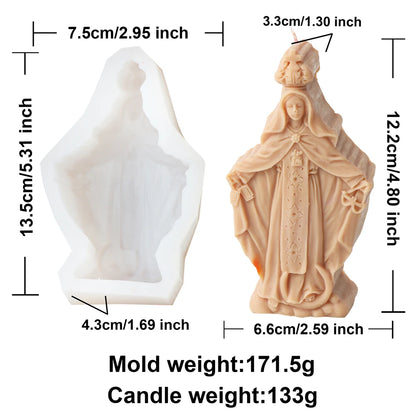 Jesus and Virgin Mary Candle Mold