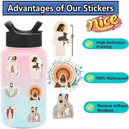 52PCS Aesthetic Christian Stickers