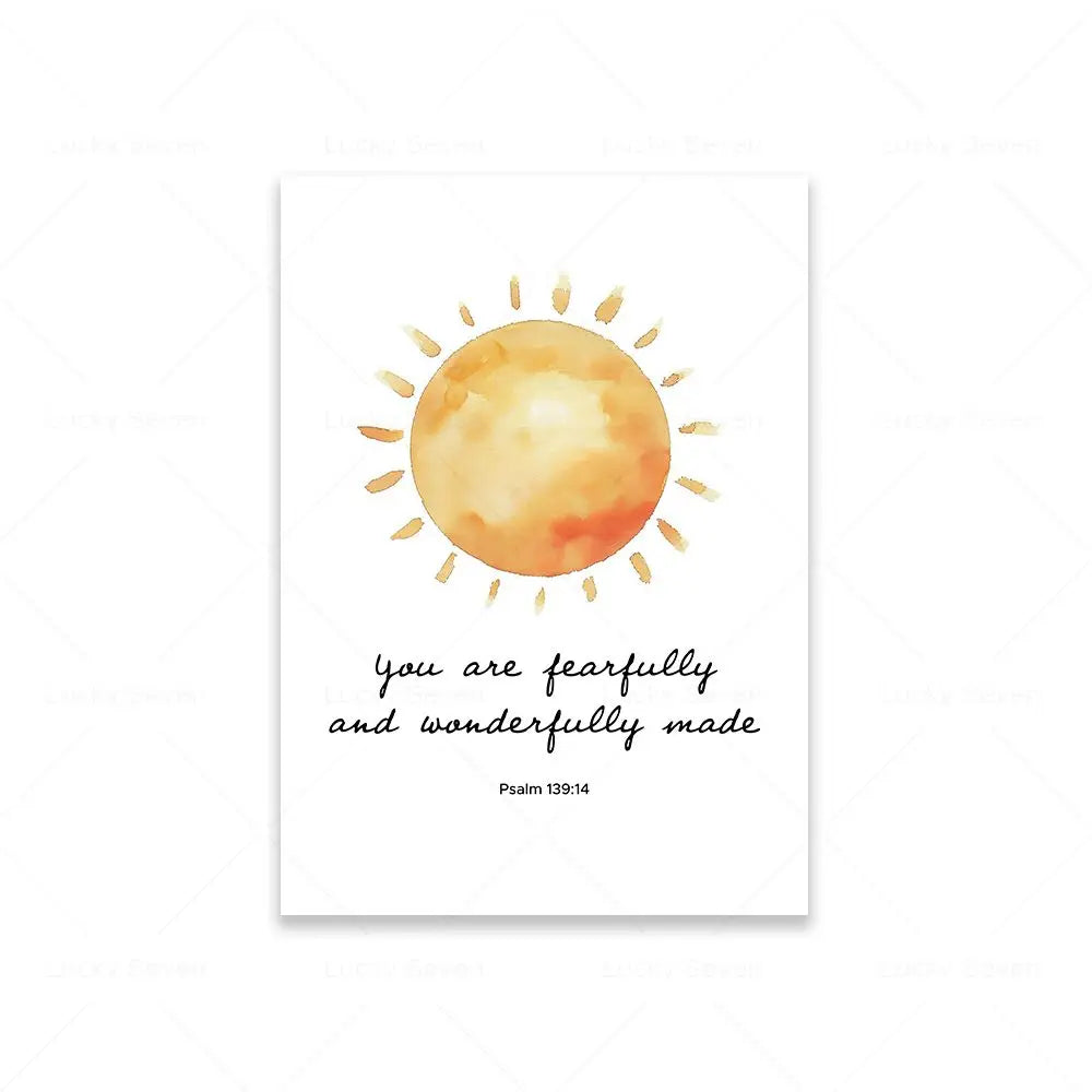 Bible Verse Poster - Psalm, John, Romans Canvas Wall Art