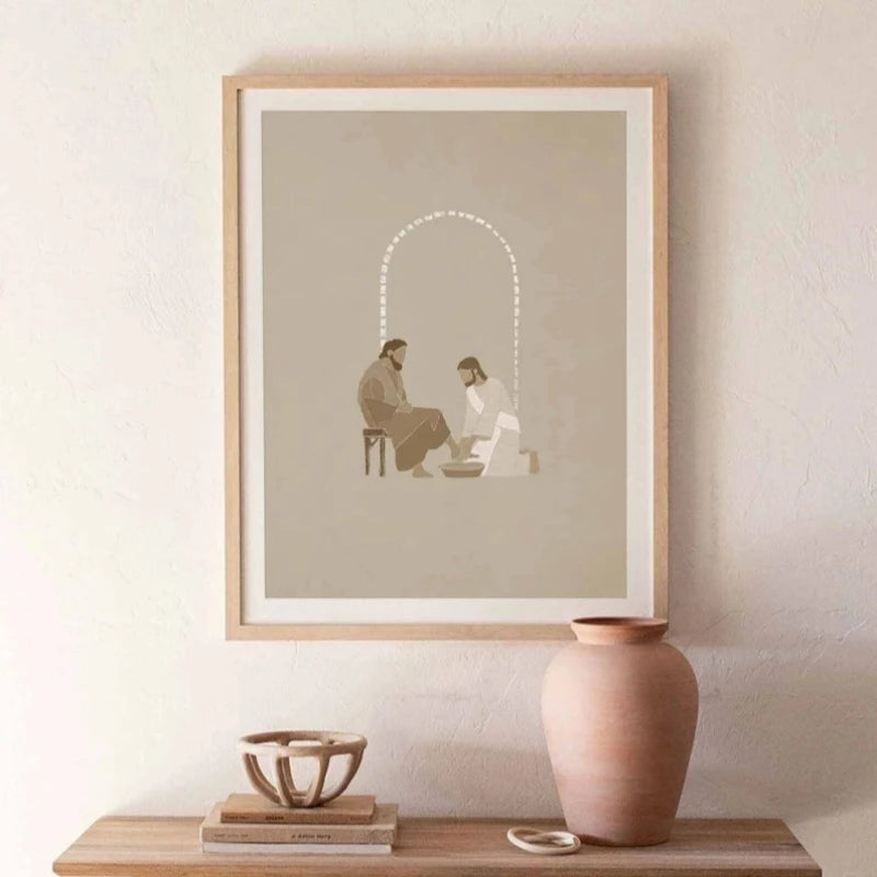Minimalist Modern Bible Verse Jesus Canvas Print