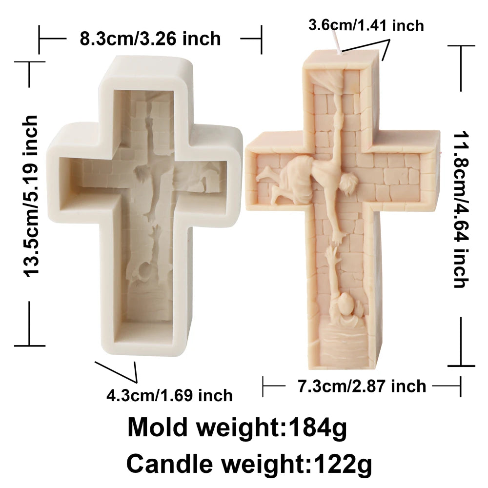 Jesus and Virgin Mary Candle Mold